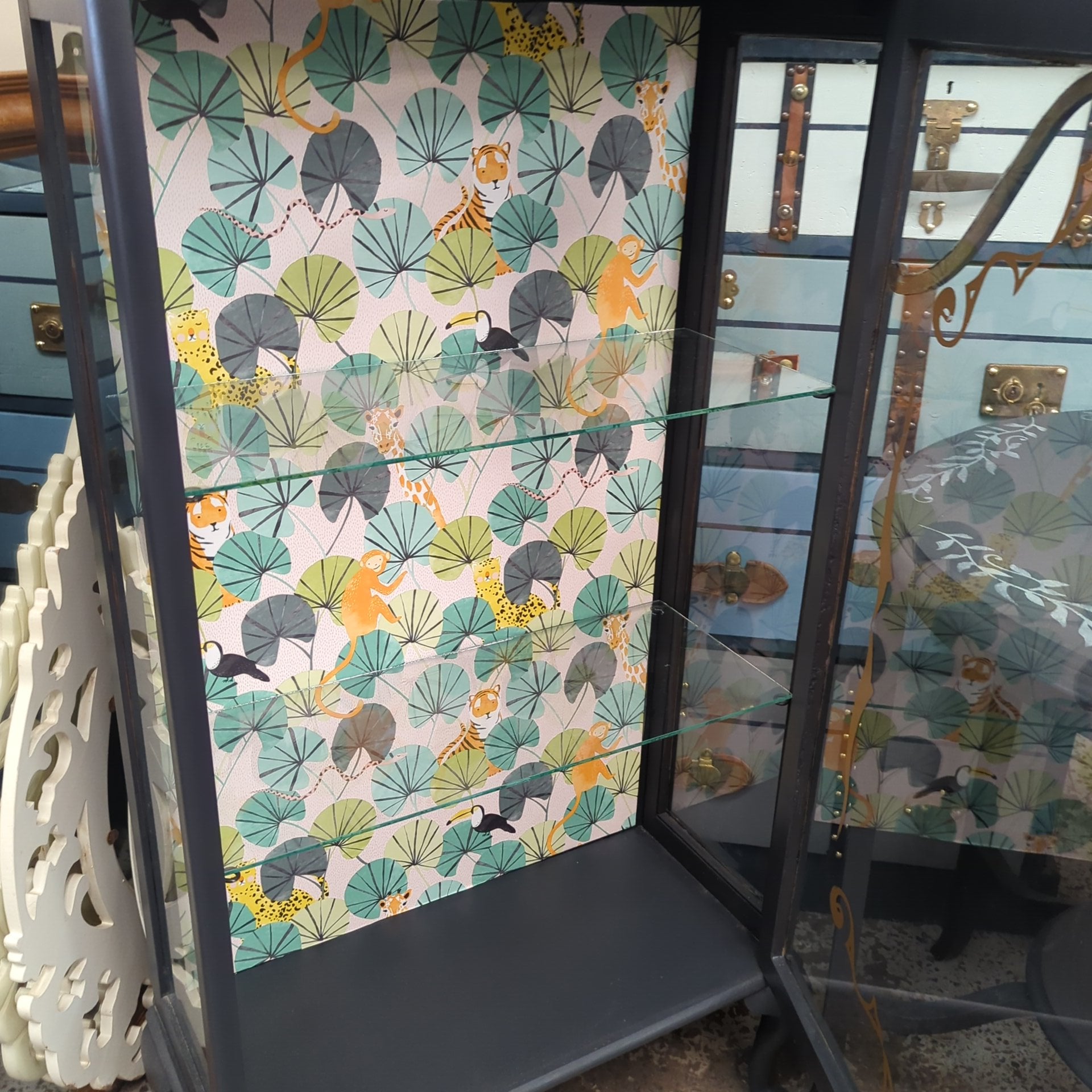 Hand Painted China Cabinet